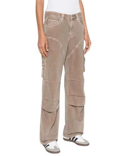 Agolde Wide Trousers - Natural