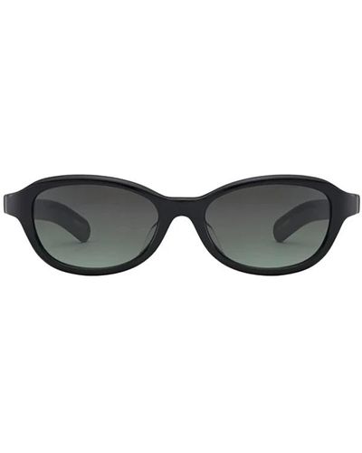 FLATLIST EYEWEAR Handgefertigte acetat-sonnenbrille mit carl zeiss cr-39 gläsern - Schwarz