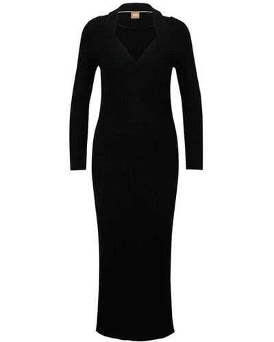 BOSS Midi Dresses - Black