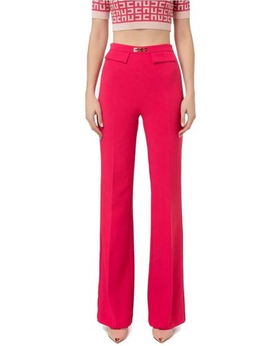 Elisabetta Franchi Wide Trousers - Red