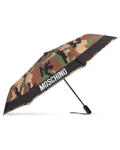 Moschino Regenschirm mit logo - Braun