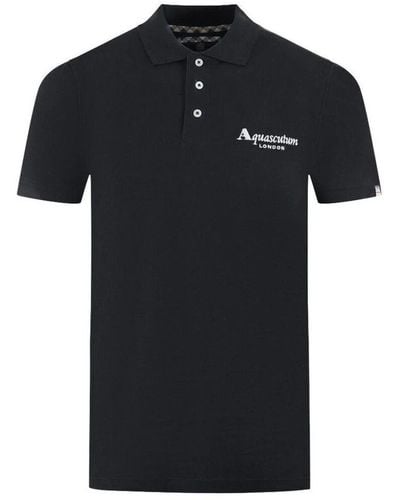 Aquascutum Tops > polo shirts - Noir