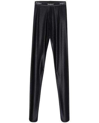 Saint Laurent Stilvolle schwarze polyamid-mischung leggings