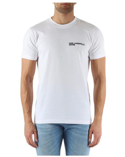 Karl Lagerfeld Organische baumwolle slim fit t-shirt - Weiß