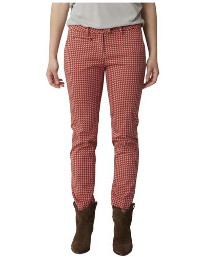Mason's Slim-Fit Trousers - Red