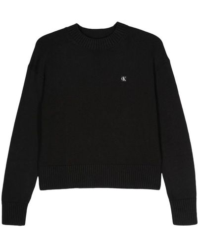 Calvin Klein Round-Neck Knitwear - Black