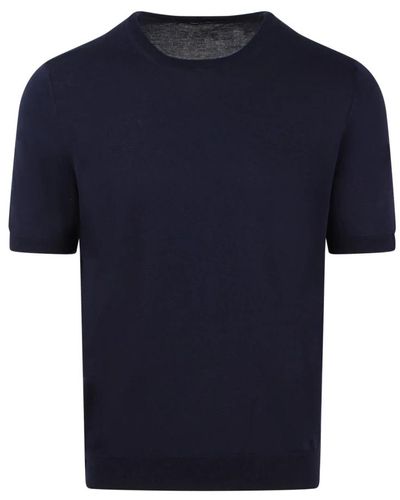 Tagliatore Baumwollstrick t-shirt ss24 italien - Blau