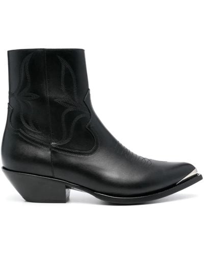 Celine Cowboy Boots - Black