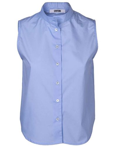 Mauro Grifoni Camisas elegantes para hombres y mujeres - Azul