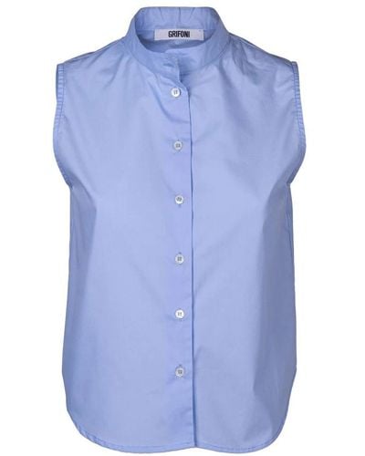 Mauro Grifoni Stilvolle hemden für männer und frauen - Blau