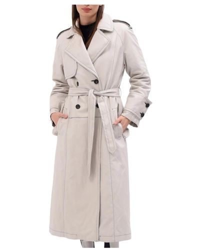 Beatrice B. Coats > trench coats - Blanc