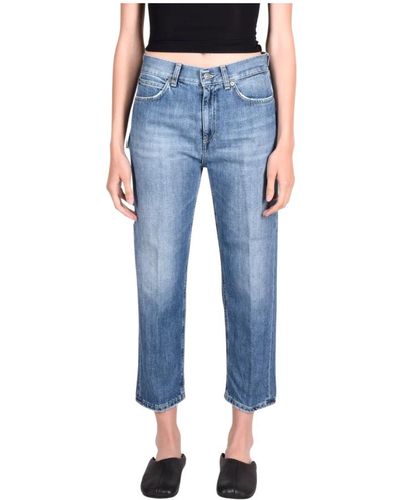Dondup Pantalones clásicos de algodón 5 bolsillos - Azul