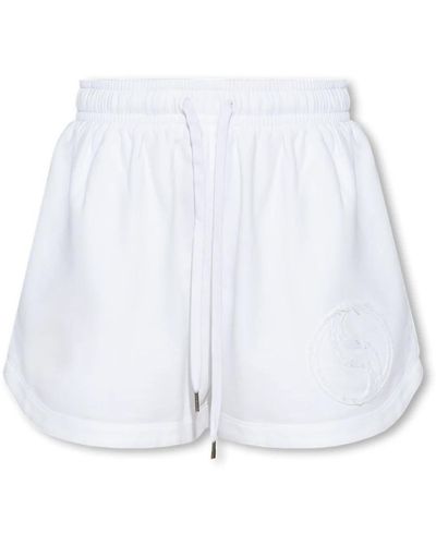 Stella McCartney Shorts con logo - Blanco