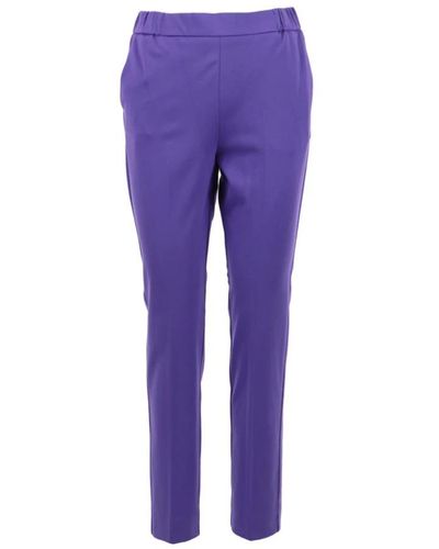 Marella Slim-Fit Trousers - Purple