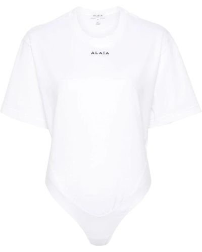 Alaïa Logo body - Weiß