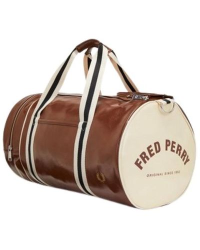 Fred Perry Klassische braune barrel tasche