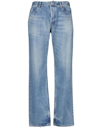 Saint Laurent Gerade bein denim jeans blau gewaschen,blaue denim straight-leg jeans