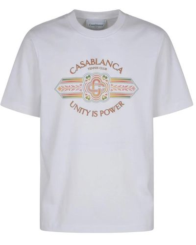 Casablancabrand Unity is power bedrucktes t-shirt - Weiß