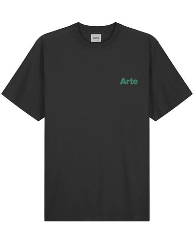 Arte' Schwarzes logo t-shirt bequem trendy 100% baumwolle