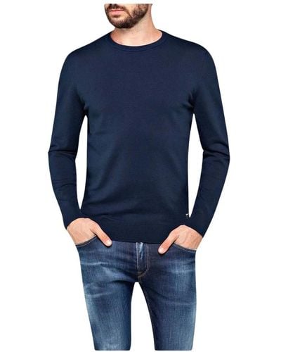 Replay Mesh sweater - Blau