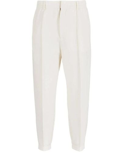 Emporio Armani Cropped Trousers - White