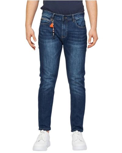 Yes-Zee Slim Fit Jeans - Blauw