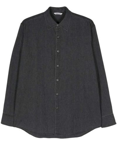 AURALEE Shirts > casual shirts - Gris