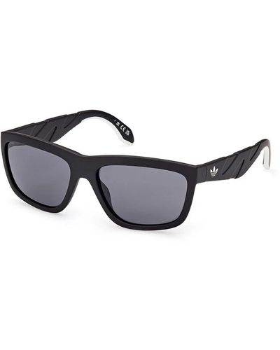 adidas Sportliche sonnenbrille schwarz matt graue linse