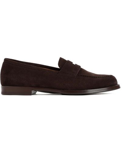 Dunhill Audley penny leder loafers - Braun