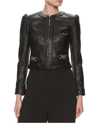 Guess Leather Jackets - Black