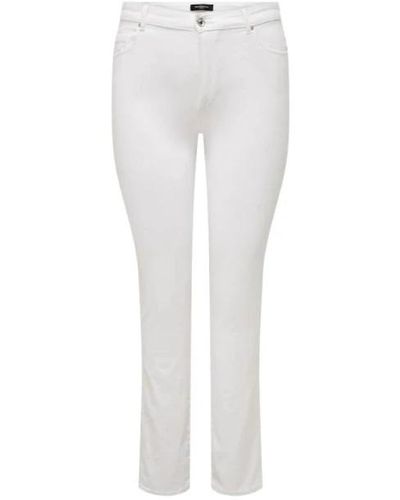 Only Carmakoma Skinny Jeans - White