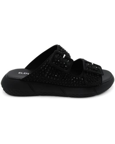 Elena Iachi Shoes > flip flops & sliders > sliders - Noir