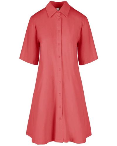 Bomboogie Shirt Dresses - Red