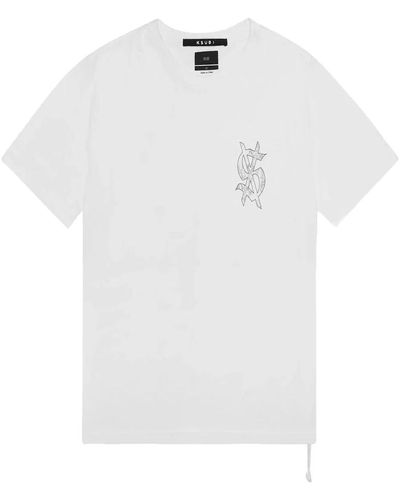 Ksubi Weiße baumwoll-t-shirt mit gedrucktem logo