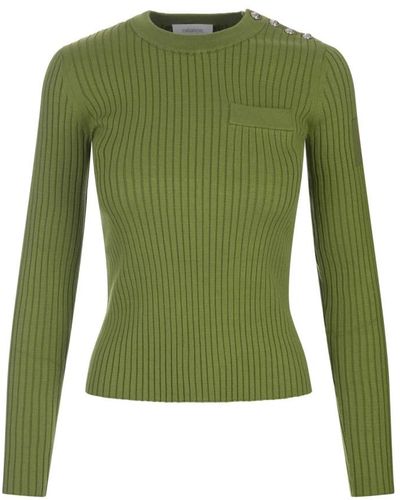 Rabanne Round-Neck Knitwear - Green