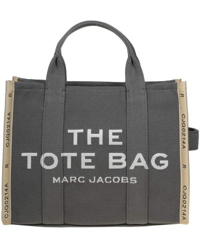 Marc Jacobs Grüne jacquard shopper handtasche - Schwarz