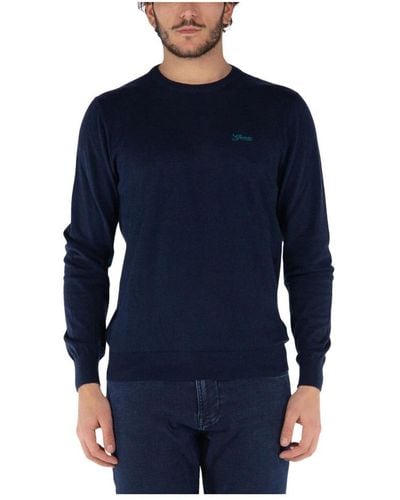 Guess Round-Neck Knitwear - Blue