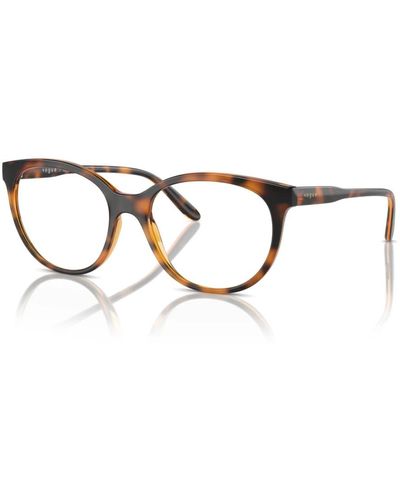 Vogue Monturas de gafas elegantes en habana oscuro - Metálico