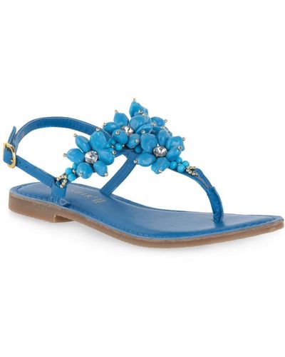 CafeNoir Flat Sandals - Blue