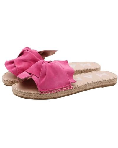 Manebí Sandals With Knot Bold Pink