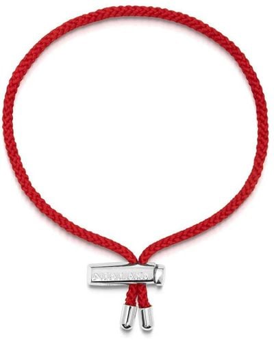 Nialaya Saitenarmband mit einstellbarem silberschloss - Rot
