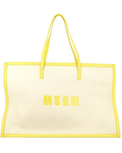 MSGM Tote Bags - Yellow