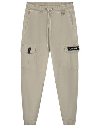Quotrell Slim-Fit Trousers - Natural