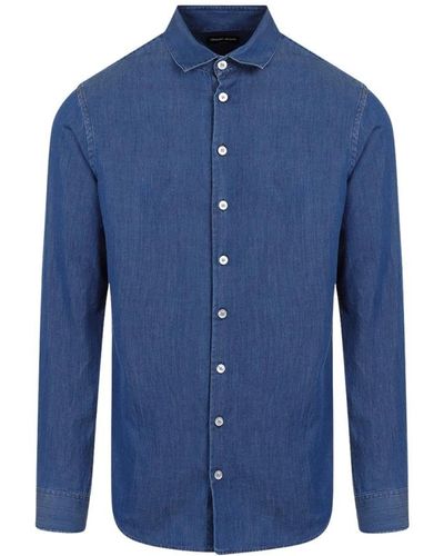 Giorgio Armani Casual Shirts - Blue
