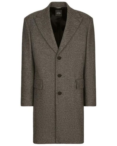 Dolce & Gabbana Coats > single-breasted coats - Vert