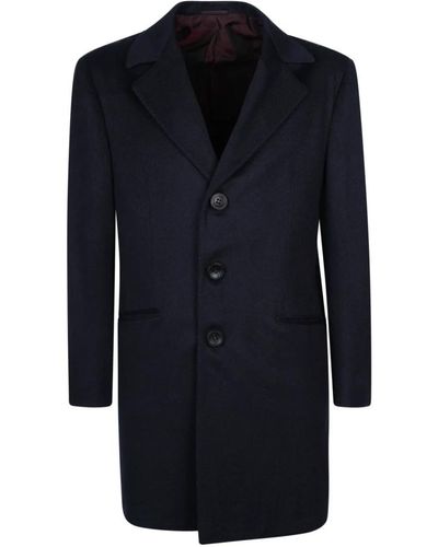 Kiton Single-breasted coats - Blau