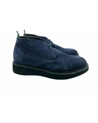 Green George Laced Shoes - Blue