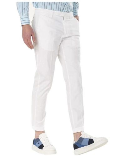 Harmont & Blaine Trousers > slim-fit trousers - Blanc