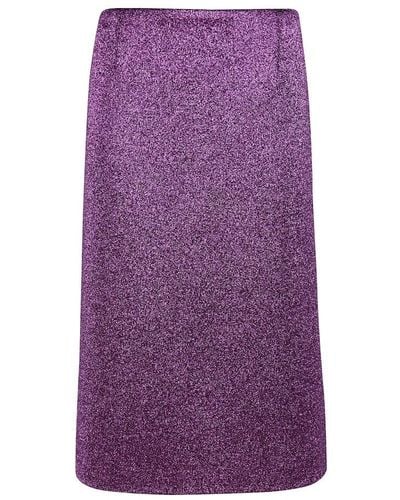 Dries Van Noten Midi Skirts - Purple
