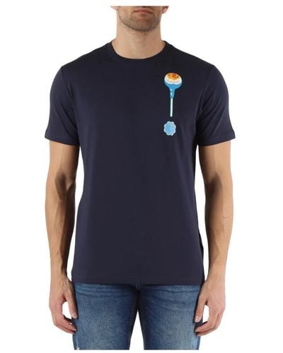 Antony Morato T-shirt regular fit in cotone stampa chupa chups - Blu